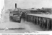 Steamer "Crescent City" at the Wharf- Carrabelle, Florida