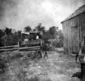 Men and supplies in wagon - Saint Teresa, Florida