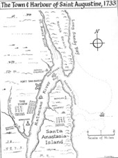 Map of the town and harbor of Saint Augustine