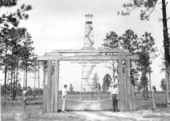 Pine Top Tower entrance gate - Baker County, Florida
