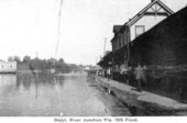 Flooded railroad depot - River Junction, Florida.