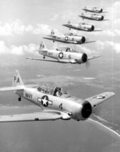 Six Navy planes in formation