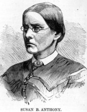 Profile portrait of Susan B. Anthony - Rochester, New York