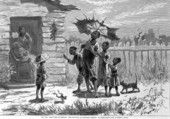 Etching of African Americans at their home