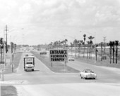 Miami terminus of the Sunshine State Parkway (Florida Turnpike) - Miami, Florida.