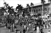 Crowds gathered at the Hialeah race course - Hialeah, Florida