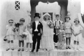 Children dressed up for a mock wedding - Coral Gables, Florida