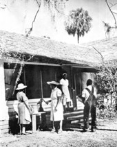 Will Mickeus' family outside the Marjorie Kinnan Rawlings home - Cross Creek, Florida