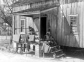 African American family at home - Live Oak, Florida