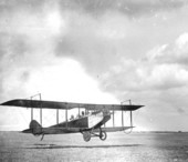 Biplane "Jenny" a few feet off the ground - Miami, Florida
