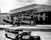 Passengers boarding a Sikorsky S-40 plane - Miami, Florida