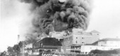 Burning of the Clarendon Inn - Seabreeze, Florida.