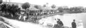 Band concert on Beach St., in front of the Merchant's Bank - Daytona Beach, Florida