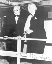 Dr. Spivey with architect Frank Lloyd Wright - Lakeland, Florida.