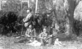 Hunters and dogs with turkeys - Lake County, Florida
