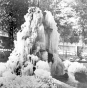 Frozen fountain in Florida