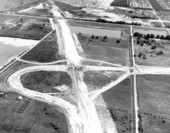 Aerial view of the Sunshine State Parkway (Florida Turnpike), under construction - Fort Lauderdale Region, Florida.