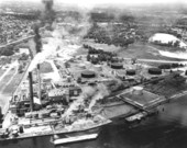 Aerial view of the Owens-Illinois Glass Company mill - Jacksonville, Florida.