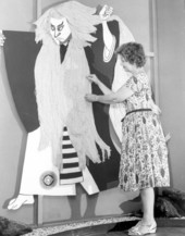 Woman working on a display at children's museum - Jacksonville, Florida