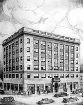 Drawing of the Hildebrandt building - Jacksonville, Florida
