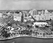 Aerial view of Bayfront Park - Miami, Florida