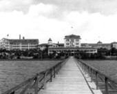 Looking down the pier at Hotel Ormond - Ormond Beach, Florida.