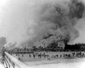 The Breakers hotel on fire - Palm Beach, Florida.
