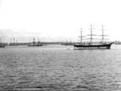 Sailing ships in the harbor - Pensacola, Florida.