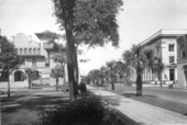 View of city hall and county courthouse from Plaza Ferdinand - Pensacola, Florida.