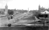 View of Palafox Street at Garden Street - Pensacola, Florida.