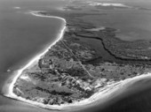 Aerial view looking over Mullet Key - Pinellas County, Florida