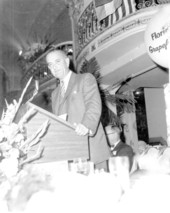 President Lyndon B. Johnson speaking from the lectern