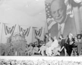 Presidential candidate Dwight D. Eisenhower delivering his campaign speech - Miami, Florida.