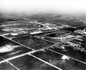 Aerial view of the Hialeah Park horse course - Hialeah, Florida