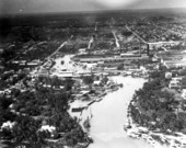 Aerial view of the Miami River - Miami, Florida.