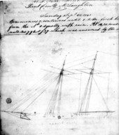Sketch of the U.S.S. Flirt schooner