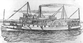 Drawing of steamboat "Governor Safford"