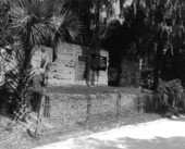 Remains of a tabby house at the Kingsley Plantation State Park on Fort George Island in Jacksonville, Florida.