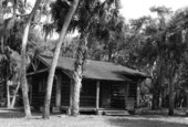 Rustic cabin for rent at the Myakka River State Park near Sarasota, Florida.