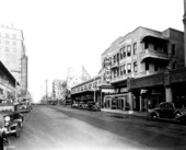 Looking down East Flagler Street - Miami, Florida.