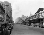 Looking along East Flagler Street - Miami, Florida.