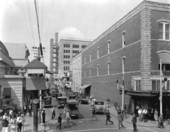 Looking north on Miami Avenue from Flagler Street - Miami, Florida.