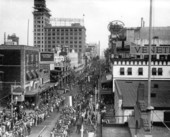 Parade on Flagler Street - Miami, Florida.