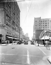 Looking east down Miami Avenue from 1st Street - Miami, Florida.