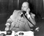 Carl D. Brorein Sr. placing the first call on new coaxial cable linking Tampa and Orlando