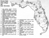 Map of Florida's public junior colleges and state universities