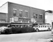 Subdivision tour buses in front of Haven Villa Corp. - Winter Haven, Florida