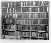 Book shelves of the first circulating library of Miami Beach, Florida