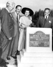U.S. Senator Spessard Lindsey Holland with his wife at dedication ceremony for bridge over Peace River that bears his name