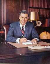 Portrait of Reubin Askew in his office - Tallahassee, Florida .